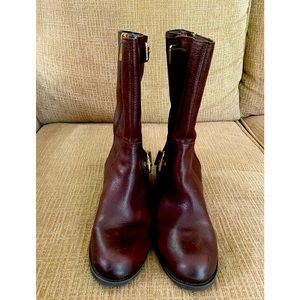NBW VINCE CAMUTO WEXLE MOLTON BROWN LEATHER BOOTS SIZE 8